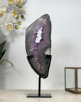 Natural Amethyst Geode Slice Portal with Stand - MWS1947