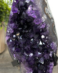 Natural Amethyst Crystal Geode, Metallic Stand Included - MWS2157