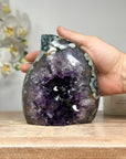 Amethyst & Green Jasper Flame Carving - FST0151