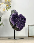 Natural Uruguayan Amethyst Statement Piece on Metal Stand - MWS2844