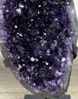 Deep Purple Amethyst Geode From Uruguay on Metal Stand – Premium Home Decor Accent - MWS2488