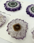 Wholesale Amethyst Stalactite Slices for Jewelry Making - Bulk Flat Set - STS0039