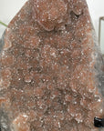 Orange Tone Crystal Cluster with Sparkling Formation on Stand for Home Decor - MWS2625