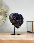 Deep Purple Uruguayan Amethyst Heart Carving - HST0238