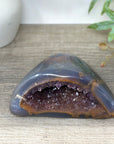Amethyst & Blue Agate Stone Geode - STGE0076