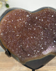 Natrual Agate & Rainbow Amethyst Stone Heart Carving - HST0264