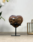 Deep purple Amethyst Heart - Metal Stand included - HST0298