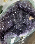 Natural Amethyst Cathedral with Green Jasper Shell - CBP1107
