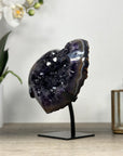 Large A grade Amethyst Stone Heart with metal Stand - HST0281