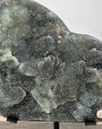 Natural Green Tone Sugar Quartz Specimen - Stand Included - MWS3181