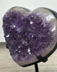 Amethyst & Agate Stone Heart - Stand Included - HST0341
