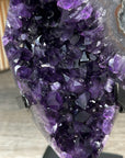 Natural Amethyst Crystal Geode, Metallic Stand Included - MWS2157