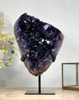 AAA Natural Amethyst Crystal Specimen with Metal Stand - MWS1936