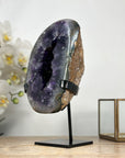 Natural Amethyst Geode with Large Deep Purple Crystals - MWS1983