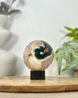Quartz & Agate Sphere Geode with Crystal Formation - SPH0213