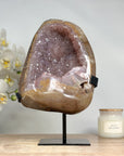 Beautiful Amethyst Geode with Pink Tone Sugar Crystals - MWS1738