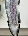 Amethyst & Quartz Geode Slice on Metal Stand - MWS2925