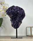 Premium Quality Amethyst Crystal Cluster – Natural Specimen on Stand - MWS2938