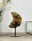 Amethyst Moon Carving on Metal Stand - MWS2577