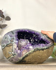 Huge A Grade Amethyst Geode with unique Calcite Crystal Formation - STGE0055