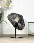 Unique Amethyst Cluster With Rare Calcite Formation – One-of-a-Kind Crystal - MWS2504