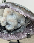Unique Natural Geode with Calcite & Hematite Specimen - MWS2220