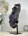 Unique Large Amethyst Cluster with Beautiful Calcite & Black Hematite Formation - MWS1803