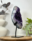 Large Natural Amethyst Geode on Metal Stand - MWS3136