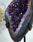 Natural Amethyst Geode, Metallic Stand Included - MWS1486