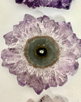 Wholesale Amethyst & Jasper Stalactite Slices for Jewelry Making - Bulk Flat Set - STS0074