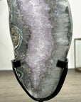 Natural Quartz Stone Slice on Metal Stand - MWS3014