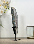 Natural Quartz & Amethyst Stone Geode Slice on Stand - MWS3004