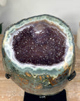 Natural Amethyst Geode with Green Jasper Shell - MWS1391