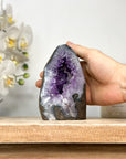 Natural Amethyst Cave Geode with Calcite Crystal Inclusion - CBP1108