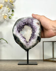 Natural Amethyst Geode wih Calcite Crystal interior - MWS3018