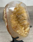 Natural Quartz Geode with Yellow Sugar Quartz Druzy Crystals - MWS2517