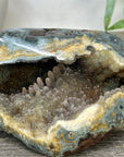 Natural Quartz & Jasper Geode with Micro Stalactites Formations - STGE0039