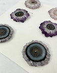 Natural Amerhyst Stalactite Slices Wholesale Flat - Ideal for Pendants - STS0036