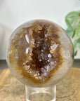 Natural Citrine Sphere Geode with Crystal Formation - SPH0231