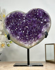 Large Natural Amethyst Heart Carving - HST0251