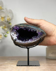 Unique Amethyst Geode with Green Jasper Shell - MWS1635