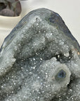 Natural Green Tone Quartz Geode with Stalactite Formations - MWS3362