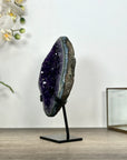 Natural Uruguayan Amethyst Geode with Green Jasper Shell - MWS3030