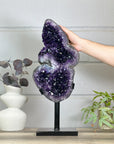 Stunning Natural Deep Purple Amethyst Cluster on Stand - MWS3156