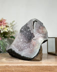 Natural Quartz Geode with Calcite & Red Hematite Crystal - CBP1081