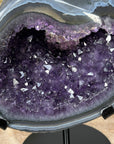 Top Grade Impressive Natrual Amethyst & Blue Agate Geode - MWS1403