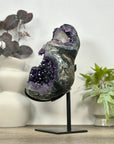 Unique Large Amethyst Stone with Huge Calcite Crystal Specimen - MWS3086