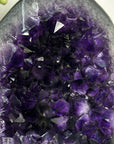 Natural Large Amethyst Geode with Shinny Crystals on Metal Stand - MWS2797