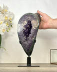 Uruguayan Double Amethyst Geode on Rotary Stand - MWS2991