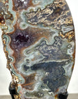 Unique Green Jasper & Amethyst Crystal Specimen - MWS2329
